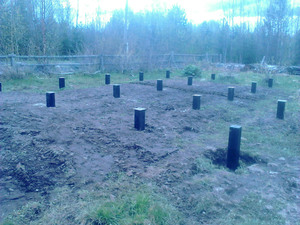 Фундамент для дома из бруса с верандой в деревне Педасельга