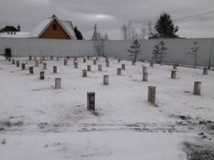 Фундамент для дома из бруса в деревне Князево