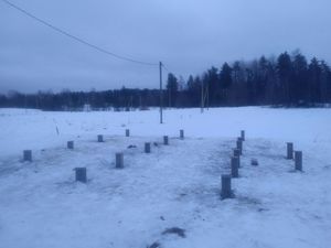 Фундамент для дома из бруса в СНТ Глубокое