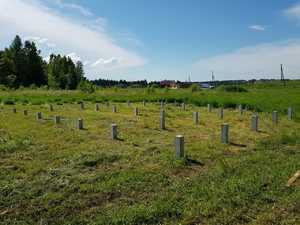 Фундамент для дома из бруса с террасой в селе Корнилово