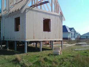 Фундамент для каркасно-щитового дома в селе Кореневщино