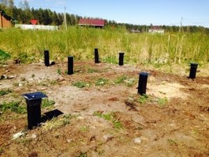 Свайный фундамент под баню из бруса