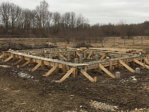 Фундамент для бревенчатого дома с ростверком в Кинешме