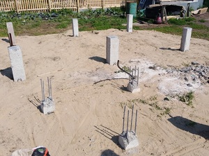 Фундамент для дома из бруса с фундаментом под печь в деревне Березкино