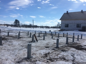 Фундамент для дома из бруса в селе Сущево