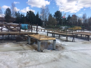 Фундамент для причала на Волге