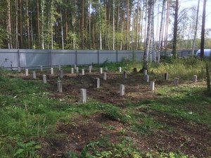 Фундамент для дома из бруса в КП Заповедник