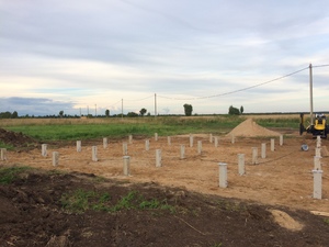 Фундамент для дома из бруса в поселке Первый