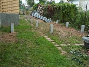 Фундамент для бани из бруса в поселке Красное-на-Волге