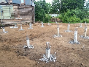 Фундамент с висячим ростверком для дома в Череповце