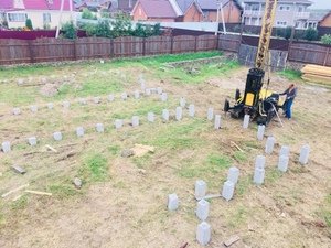 Фундамент для кирпичного дома в поселке Красный Яр