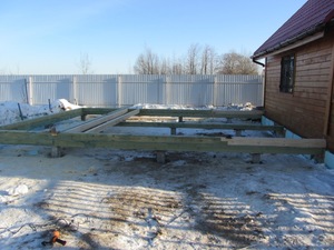 Фундамент для веранды в деревне Коргиш