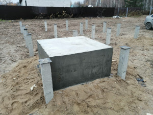 Ж/Б фундамент под камин (Борский р-он, СНТ "Трубник")