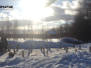 Фундамент для дома из бруса в деревне Куркино