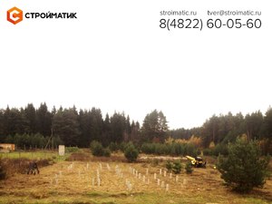 Фундамент для дома и бани из бруса в коттеджном поселке Междуречье