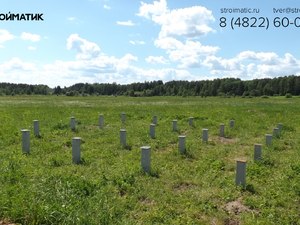 Фундамент для дома из бруса в коттеджном поселке Неготино