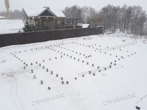 Фундамент под двухэтажный кирпичный дом в селе Рыкань