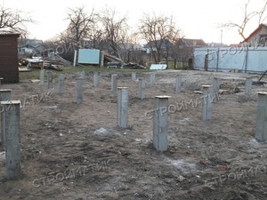Фундамент для дома из бревна в городе Семилуки