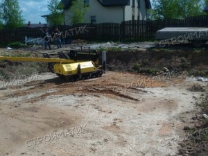 Фундамент для бани из бруса в деревне Михайловская