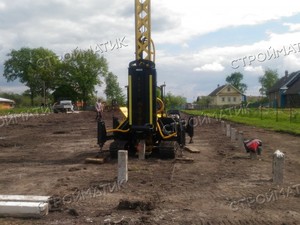 Фундамент для каркасного дома в деревне Деделево