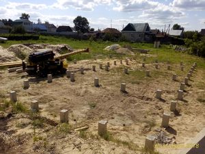 Фундамент для дома из газобетона в селе Доброе