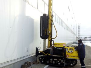 Фундамент для пристройки к зданию в селе Боринское