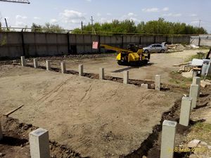 Фундамент под промышленное здание в посёлке Сырский рудник