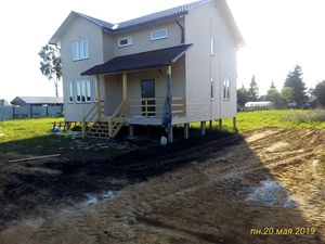 Фундамент для двухэтажного каркасно-щитового дома в деревне Кулешовка