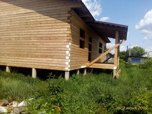 Контрольная проверка фундамента через год после установки для дома из бруса в селе Дубовое