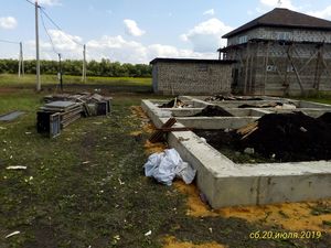Фундамент с бетонным ростверком в г. Липецк, поселок Романово