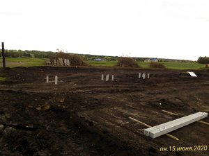 Фундамент для склада временного хранения зерна