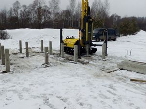 Свайный ЖБ фундамент под коттеджный посёлок