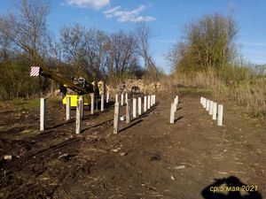 Свайный ЖБ фундамент под дом из бруса