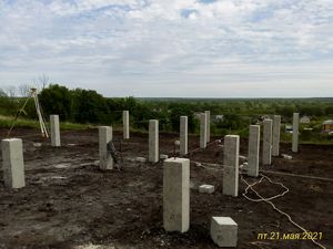 Фундамент под дом из бруса с. Пады, Липецкий район