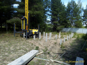 Фундамент для бани из сруба, с. Горицы, Добровский район, Липецкой области