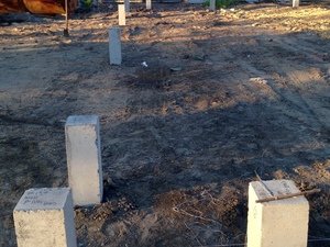 Фундамент для ангара на территории города Новосибирск, поселок Двуречье