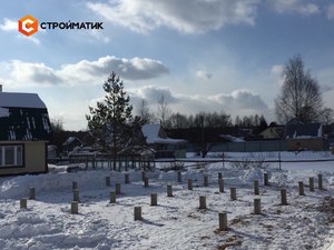 Фундамент для дома из бруса в СНТ Ручеек деревни Аксинькино