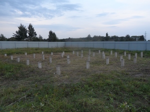 Фундамент для дома из бруса в деревне Бекренёво