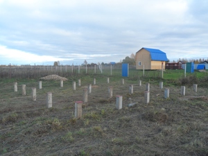 Фундамент для дома из бруса в деревне Осовые