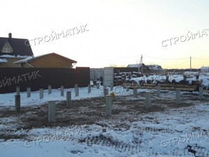 Фундамент для дома из бревна в селе Ступино