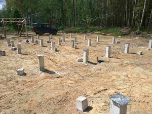 Фундамент для дома из бруса в пгт Дубровка
