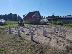 Фундамент для дома из бруса с террасой в селе Зоркальцево