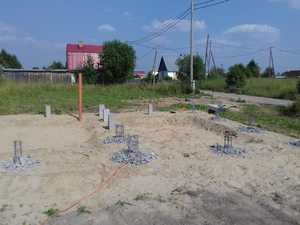 Фундамент для дома из бруса в деревне Поросино