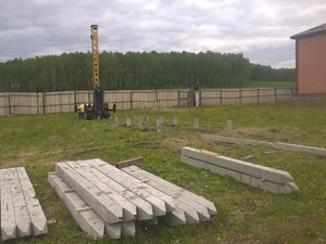 Фундамент для дома из бруса с верандой в Шайдурово