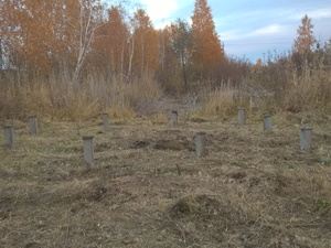 Фундамент для бани из бруса в СНТ Луч, Челябинск