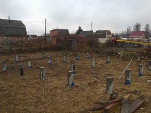Фундамент для дома из бруса в СНТ Строитель-2