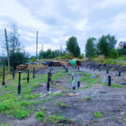 Фундамент на забивных железобетнных сваях под каркасный дом в Карелии