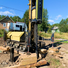 Фундамент на забивных железобетнных сваях под каркасный дом в Карелии