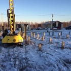 Фундамент на забивных ж/б сваях с обвязкой брусом для дома из оцилиндрованного бревна в КП Ближняя Усадьба, Удмуртия от компании 35FS