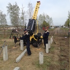 Фундамент на забивных ж/б сваях для дома из бревна поселок Мичуринский, Новосибирский район, СНТ Медик 1 от компании 35FS